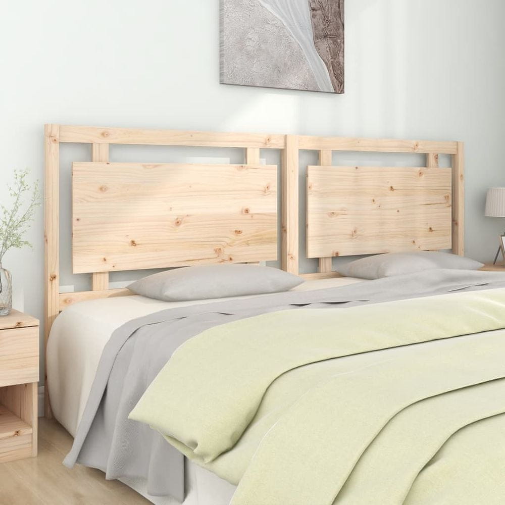Vidaxl Čelo postele, 205,5x4x100 cm, masívne borovicové drevo